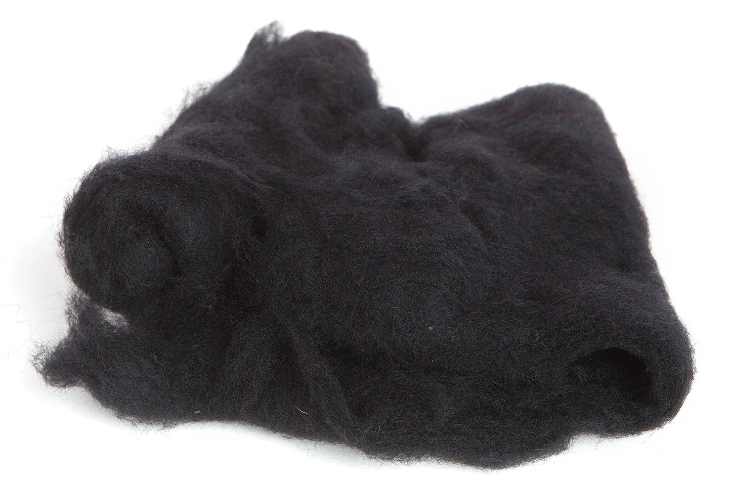 Maori Carded Wool, Ebony Black, 3.5 oz
