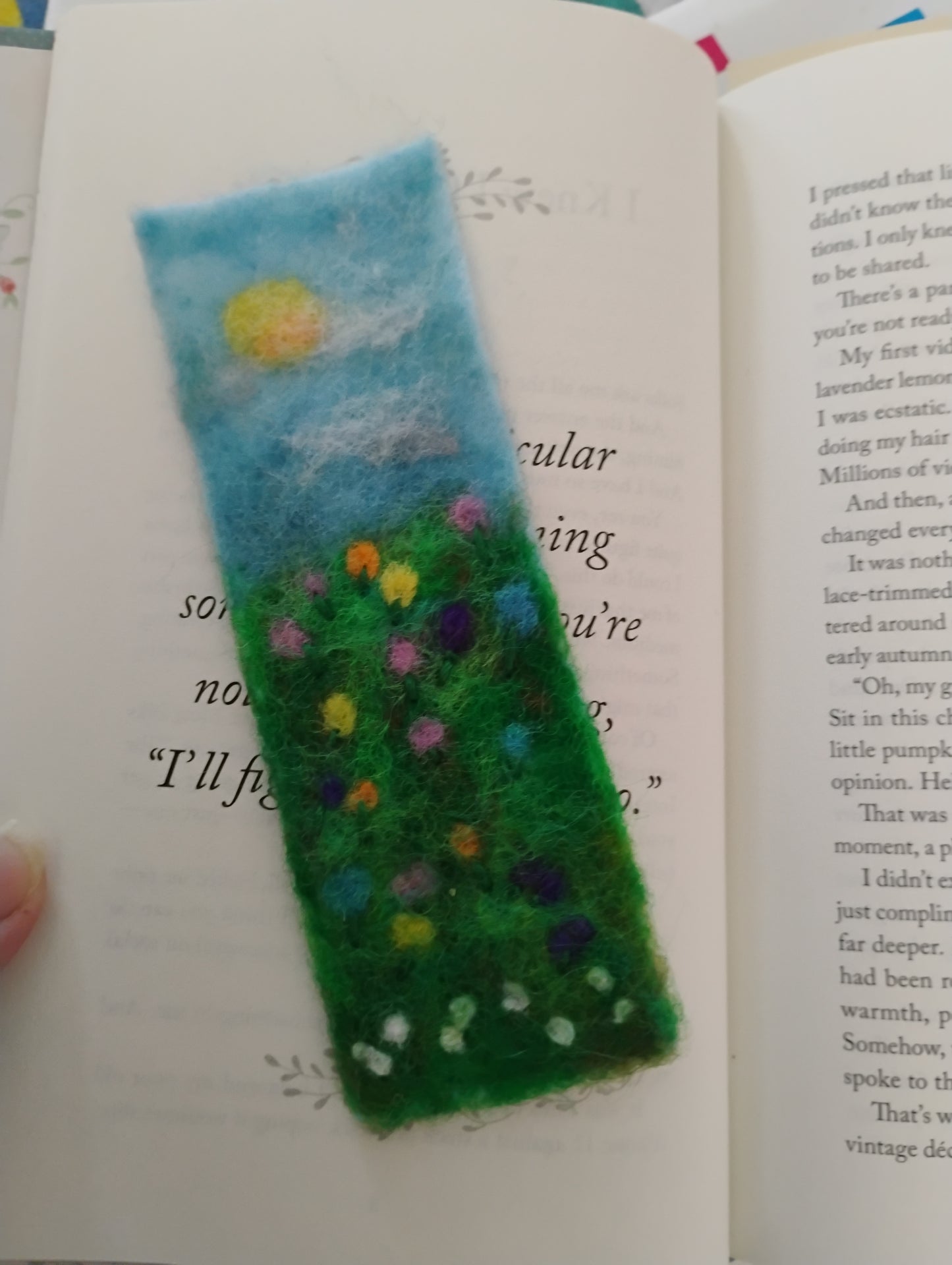 Needle Felt Your Own Bookmark at Blue House Books - Kenosha WI - June 24th