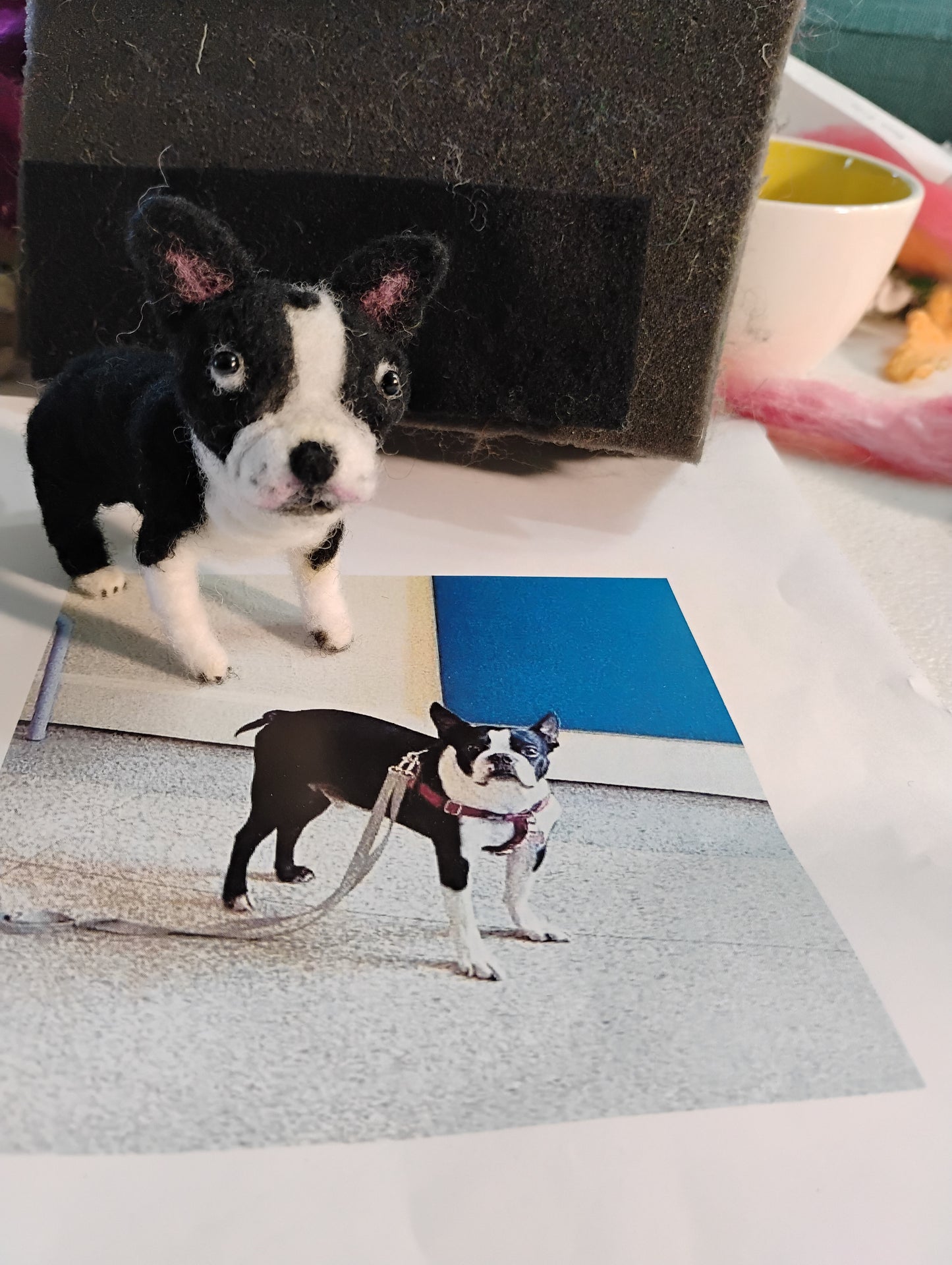 Boston Terrier Needle Felting Workshop —  at Unraveled Creative Studio - July 18th 12pm - 4 pm